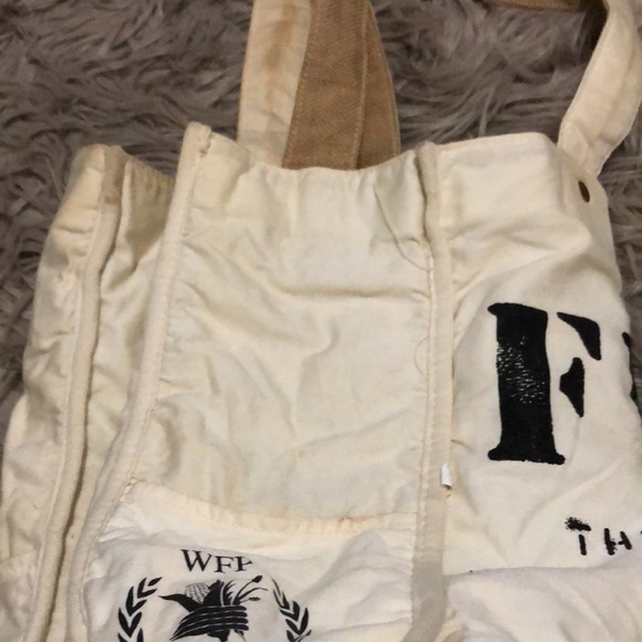 “FEED” Shoppers Tote-Reversible-Large Size-Shoulder Straps-Burlap/Cotton-GUC - Picture 14 of 17